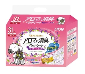 【8個セット】ライオンペット アロマで消臭 ペットシート ワイド 31枚入り