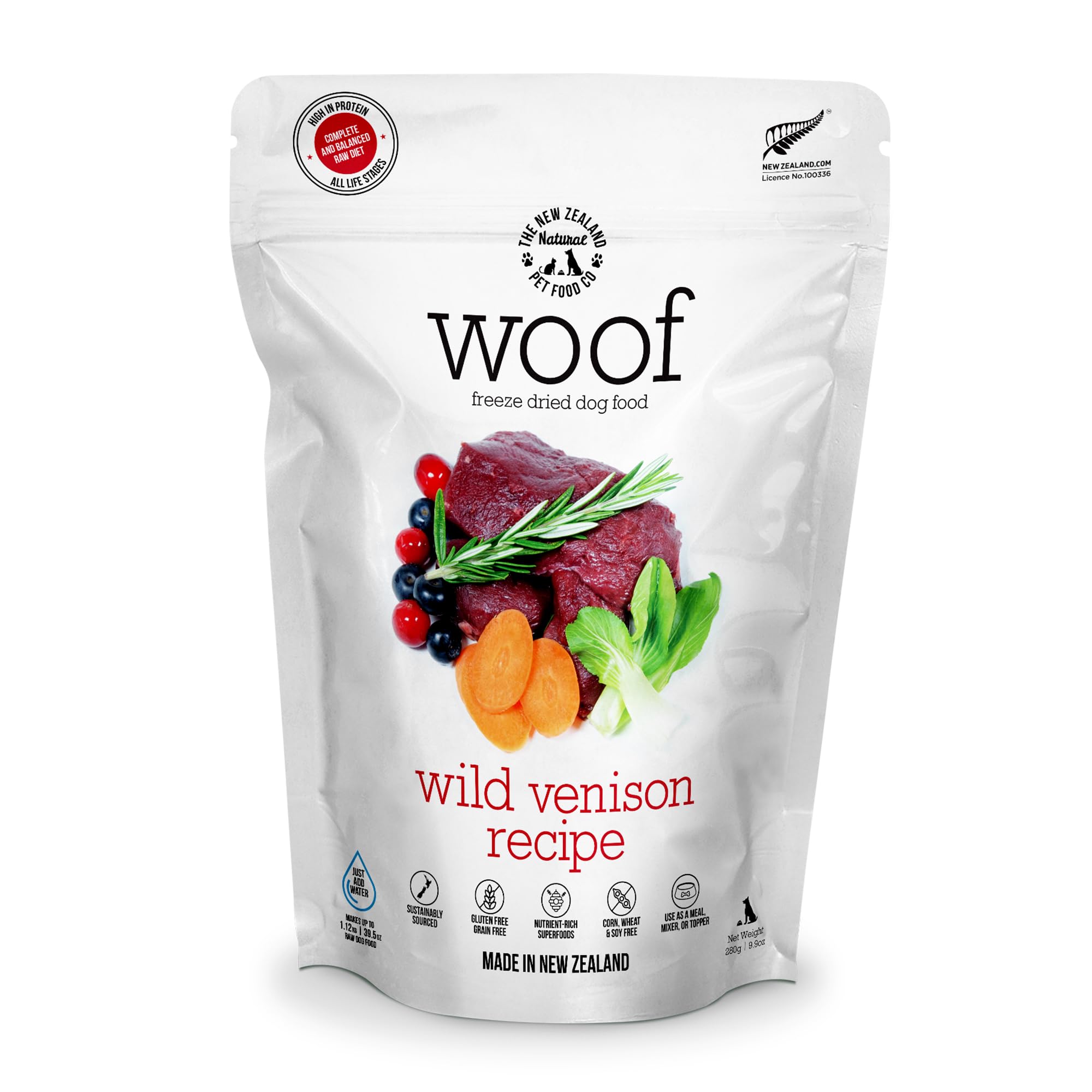 Earthborn Holistic WOOF ワフ フリーズドライドッグフード ワイルドベニソン 280g