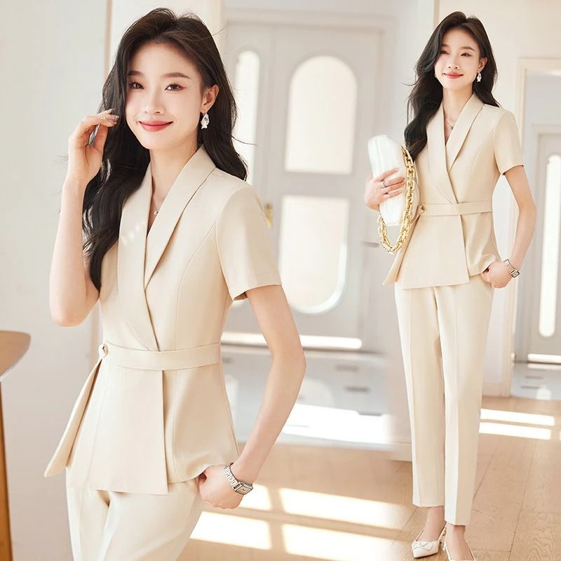 オールインワンセットアップセットアップスーツジャケット入学式 2025福袋 制服おしゃれ スーツ 女性 スーツセットアップユニフォーム ママスーツ ジャケット2点セット オーバーサイズレディース