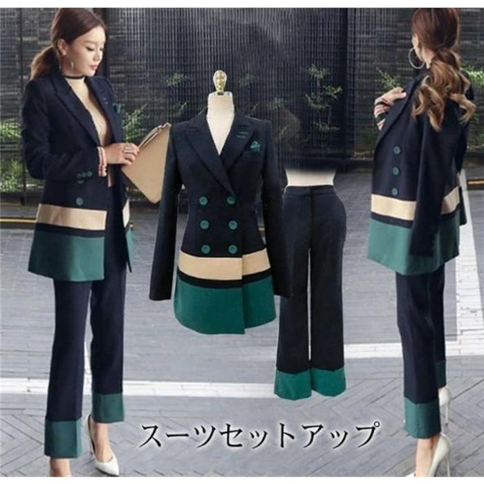 パンツ セットアップ レデイーズ 卒業式 ジャケット ワイドパンツ お洒落 セレモニー オフィス ビジネス 通勤 入園式 入学式 4,586円