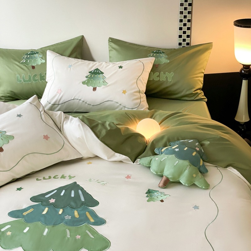 A類全綿デジタルプリント刺繍布刺繍4点セット小清新純綿綿綿綿綿綿綿四季4 11,196円