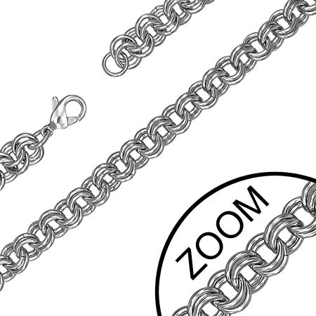 7.2mmダブルリングチェーン ネックレス 首飾り サージカルステンレス316L アクセサリー 男性 彼氏 プレゼント 長い 短い シンプル 単品 鎖だけ ロング ショート stc00cva004xx