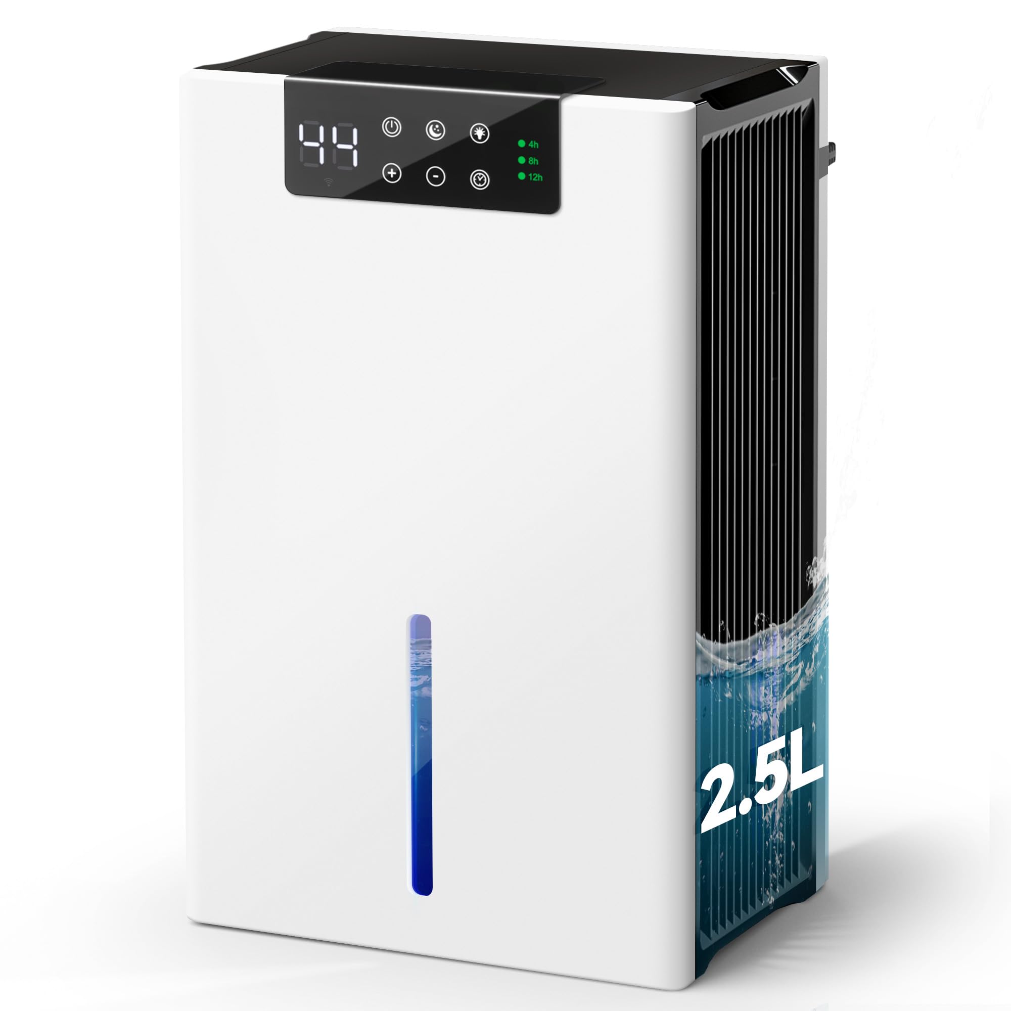 除湿機 小型 ホワイト 衣類乾燥機 除湿器 軽量 部屋干し 湿気取り 最大除湿量750ML/日 大容量2500ML 10-22畳対応 切りタイマー付き 除湿機 静音 エアフィルター付き 7色ナイトラン