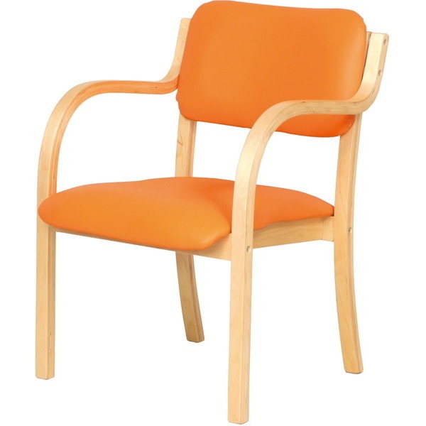 DC-530P(OR) ダイニングチェア(肘付) オレンジ メーカー直送