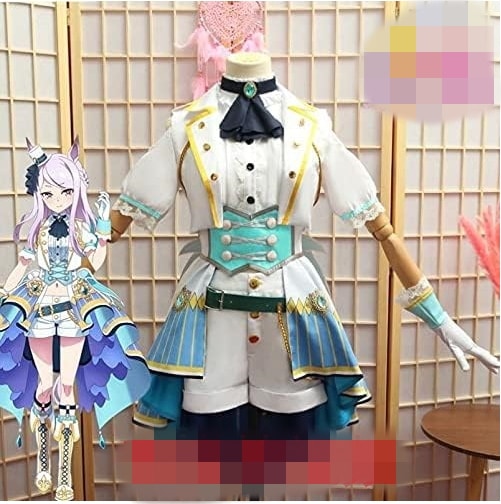 【実物撮影】（ウィッグ靴追加 ウマ娘 プリティーダービー エンド・オブ・スカイ メジロマックイーン 勝負服 コスプレ衣装 風 耳尾と靴とウィッグ 別売り