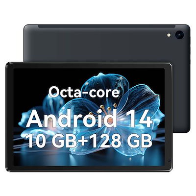 ANDROID 14 タブレット 10インチ - 10GB+128GB+1TB拡張 8コアCPU WIDEVINE L1対応 5000MAHバッテリー 1280*800IPS画面 顔認識 無線投影 画