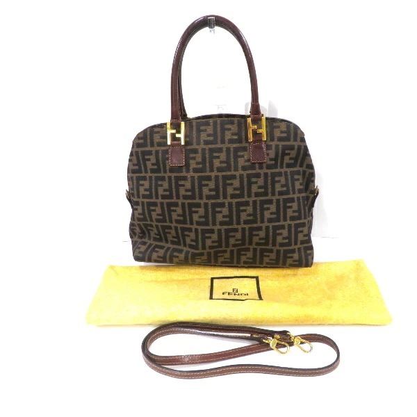 フェンディ FENDI ズッカ 2way バッグ ハンドバッグ ショルダーバッグ 【中古】
