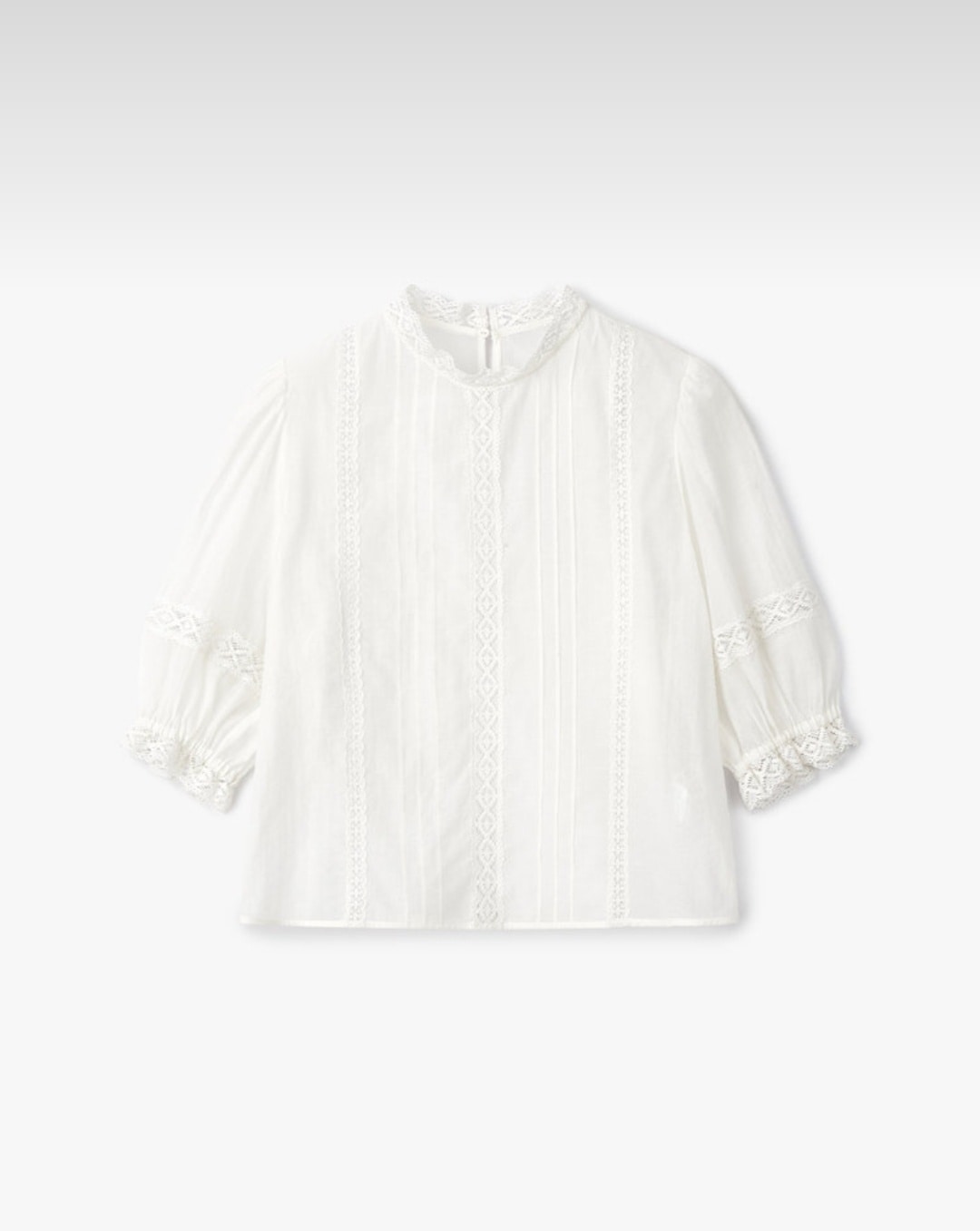GCUT レース ハーフ スリーブ ブラウス