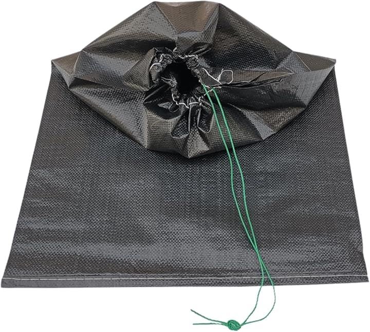 土のう袋 口紐付き 耐候性 黒 浸水 豪雨 台風 防災 土嚢 a426(50枚)