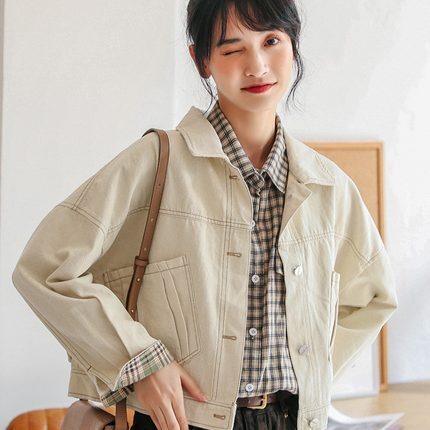 ジャケット レディース デニムジャケット 袖あり 長袖 ベージュ 襟付き 旅行 イベント かわいい 大人可愛い きれいめ シンプル 大人 上品 おしゃれ お洒落 かっこいい 大人可愛い 大人女子