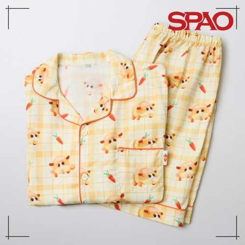 SPAO公式 プイプイモルカー 半袖 パジャマ(ORANGE)