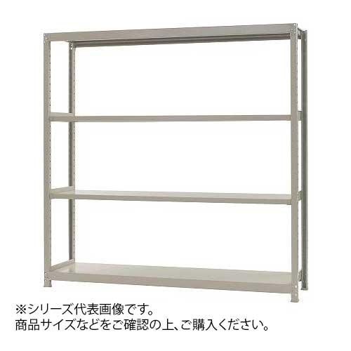 軽中量ラック　耐荷重200kgタイプ　単体　間口1500奥行600高さ1800mm　4段　アイボリー