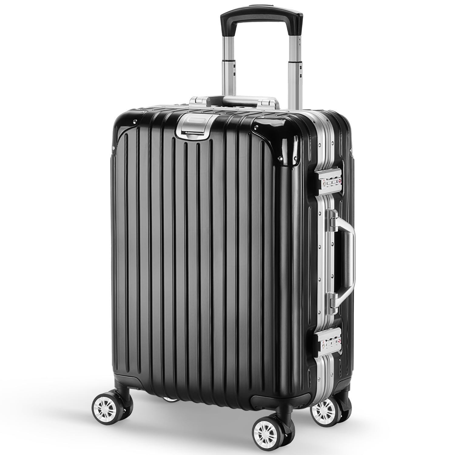 [VARNIC] スーツケース アルミフレーム 多機能 キャリーバッグ 機内持ち込み 超軽量 キャリーケース 大容量 乾湿分離ポケットつき 静音 ダブルキャスター 耐衝撃 保護コーナーパッド付き 36