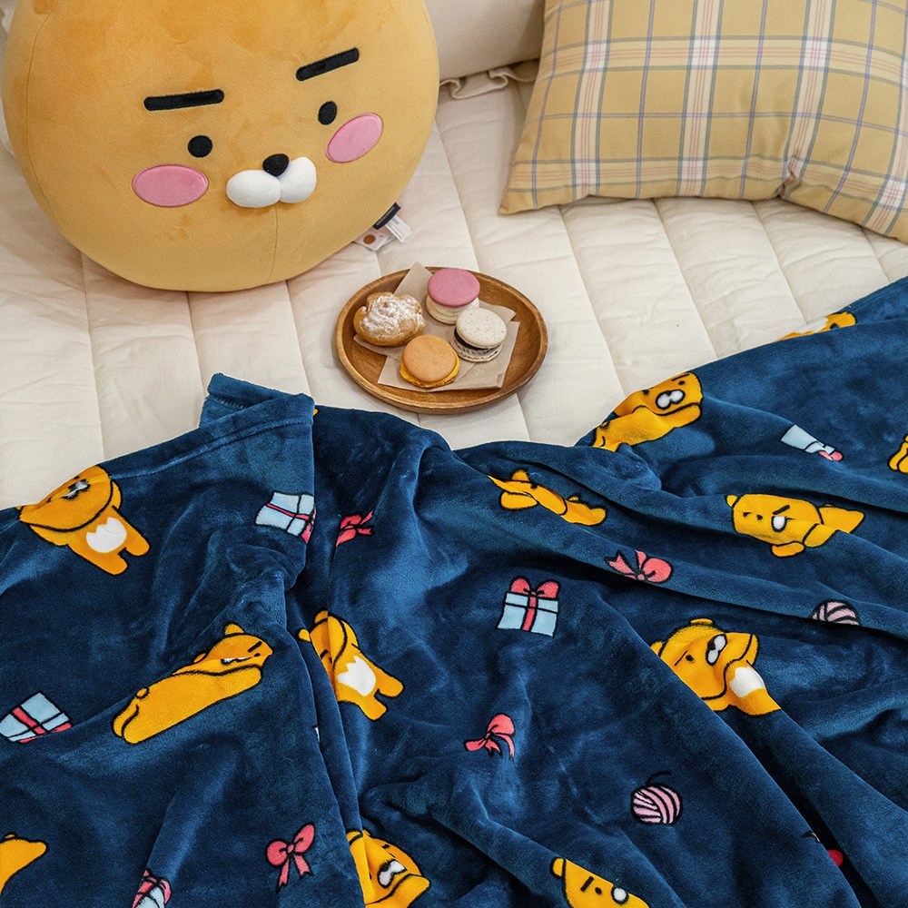 カカオフレンズボードルボードル極細毛布