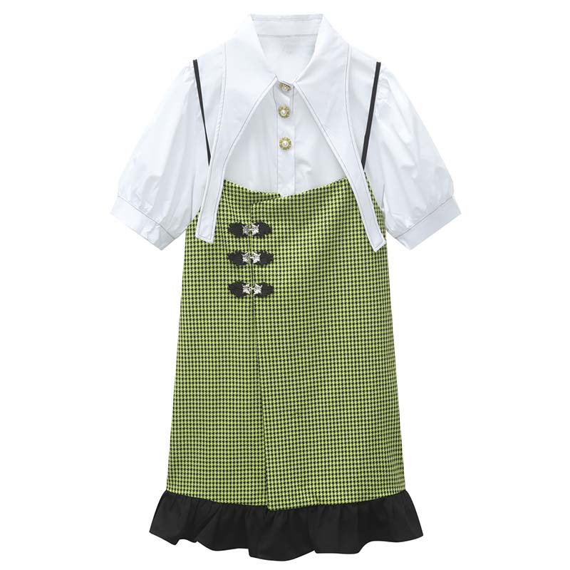 キャミワンピース 新作キャミソールワンピース半袖サテンシャツ夏服レディース韓国ファッション涼しく楽ちんセットアップ