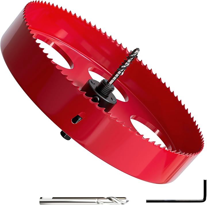 ホールソー バイメタル 穴あけ ドリルビット 切削 工具 DIY 鉄 アルミ 石膏ボード プラスチック 木材などに対応 (レッド, 250mm) 8,424円