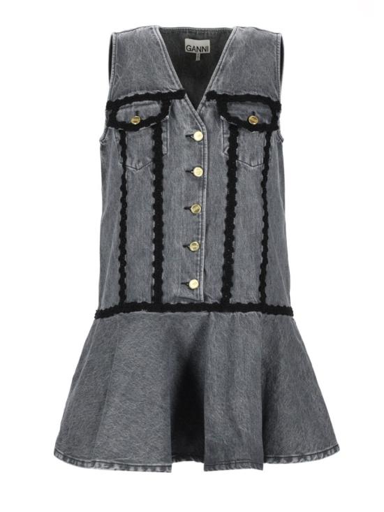 GANNI Women Dresses A1030102 259 Grey