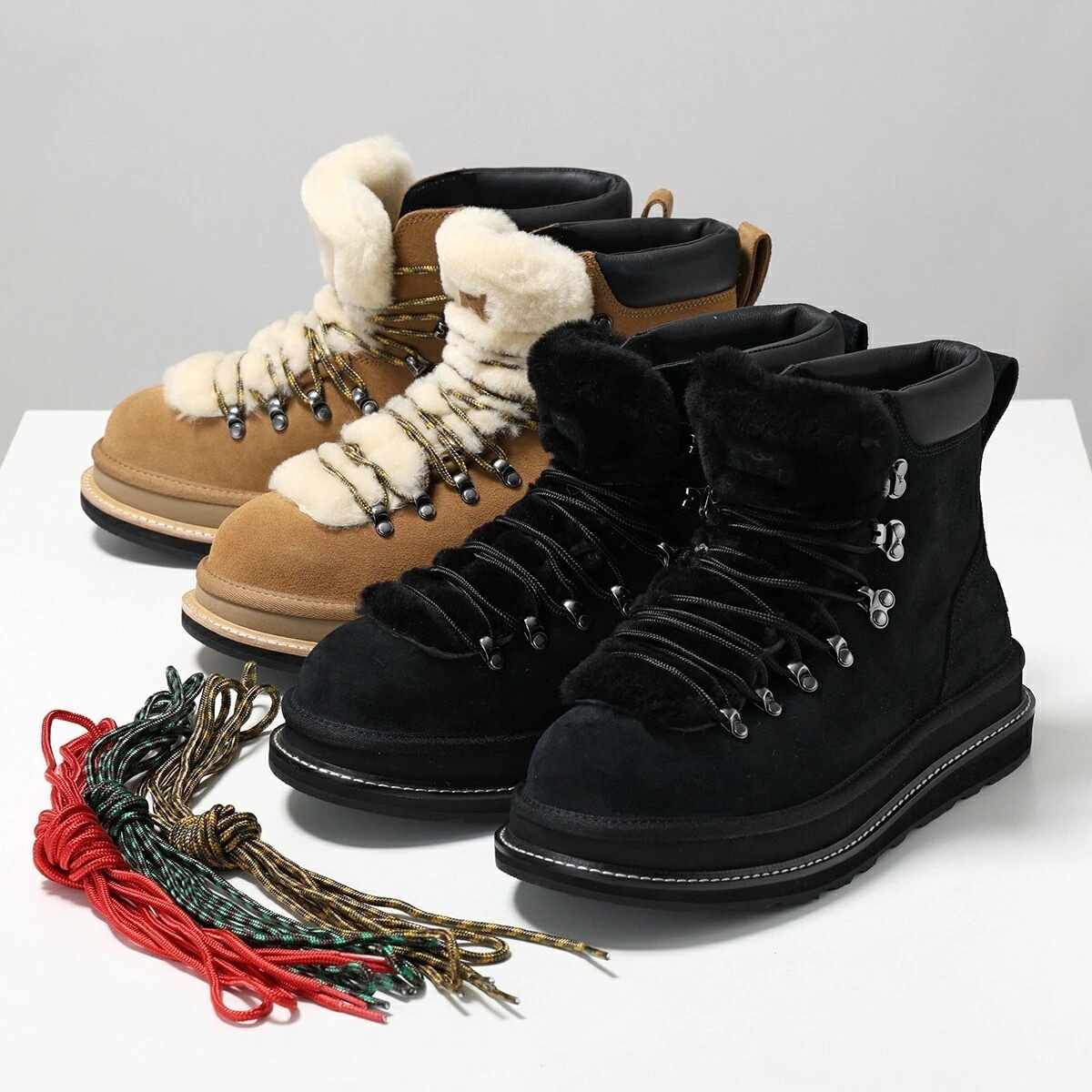 UGG × sacai アグ サカイ コラボ ショートブーツ Hiker ハイカー 1178390 レディース ビブラムソール Vibramソール ボア シープスキン 厚底 靴 カラー2色