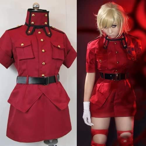 ヘルシング Hellsing セラス・ヴィクトリア風 赤 コスプレ衣装