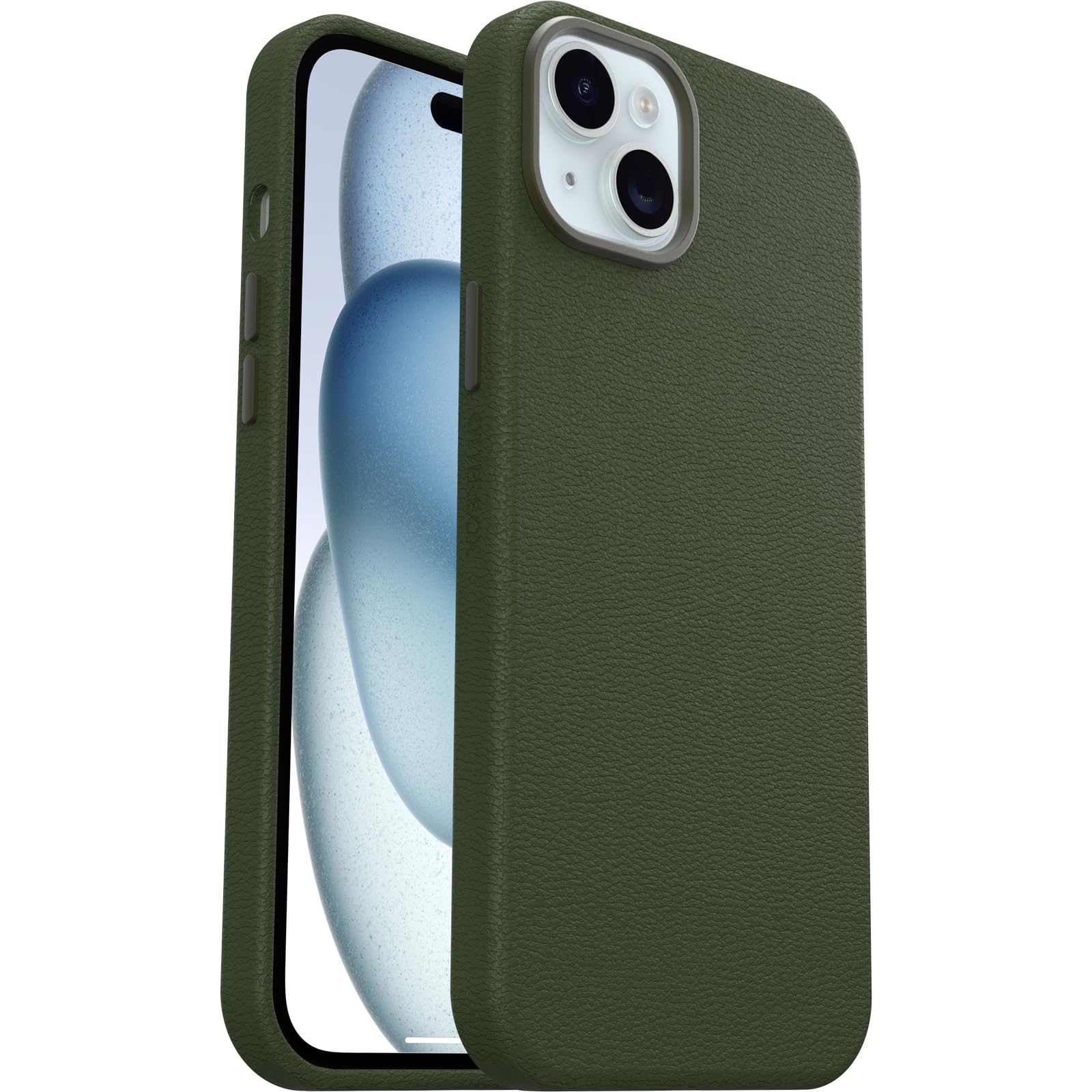 【OtterBox】全米No1ブランド 軍事規格の3倍の強度 iPhone 15 Plus用 耐衝撃 衝撃吸収 米軍MIL規格 サボテンレザーケース Symmetry Cactus Leather C