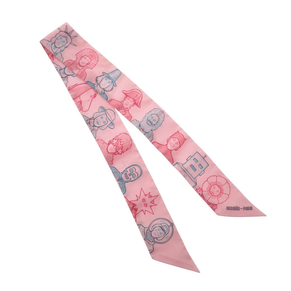 美品 ツイリー DRESSE CODE ドレスコード 063780S スカーフ シルク ローズペール 1300【中古】 レディース