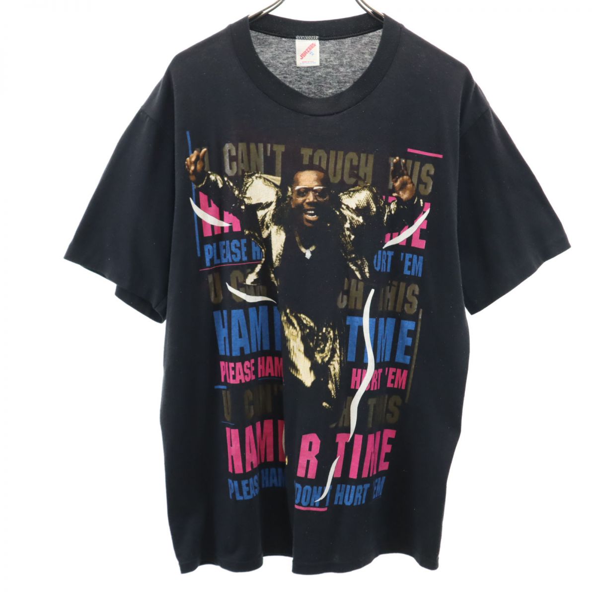 80s USA製 ヴィンテージ 両面プリント 半袖 Tシャツ XL ブラック メンズ