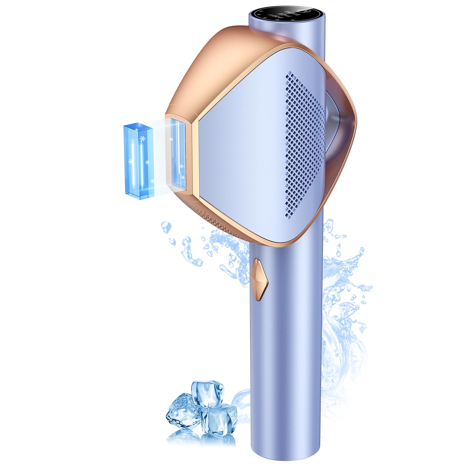YUNDOO家庭用脱毛器 vio対応【2025夏新モデルサファイア冷却技術＆サロン級IPL光脱毛器】メンズ 髪 レディース 無制限照射回数 19.8J高出力 全身適用 光美容器 無痛脱毛 手動/自動モ