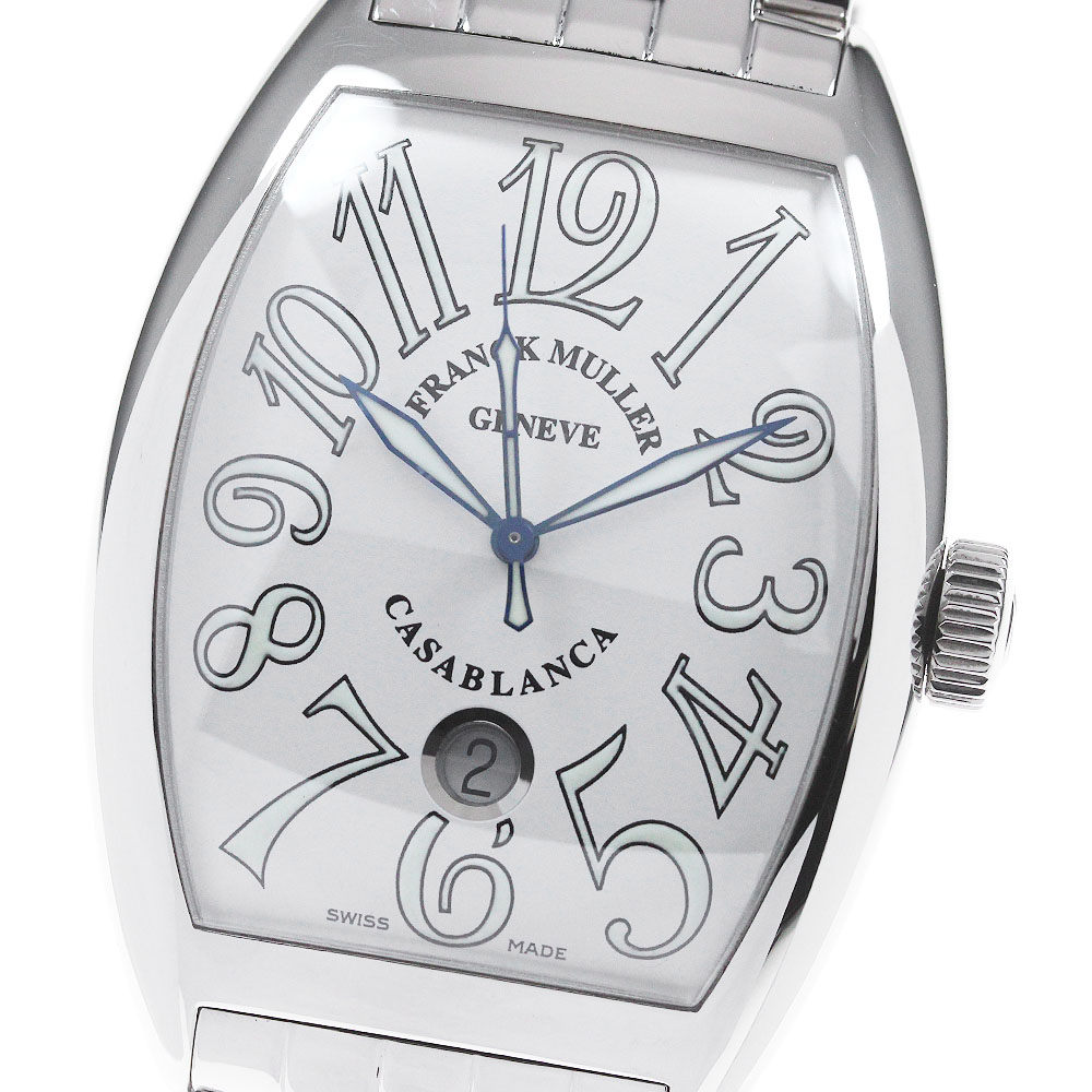フランクミュラー FRANCK MULLER 8880CASADT カサブランカ トノーカーベックス デイト 自動巻き メンズ 良品 保証書付き_849914【中古】