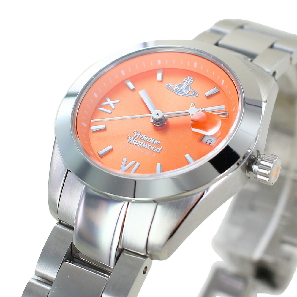 ヴィヴィアン ウエストウッド 腕時計 レディース ブランド オレンジ シルバー かわいい おしゃれ シンプル レディース腕時計 ブランド腕時計 女性用 仕事用 クオーツ ウォッチ お礼 贈り物 ギフト