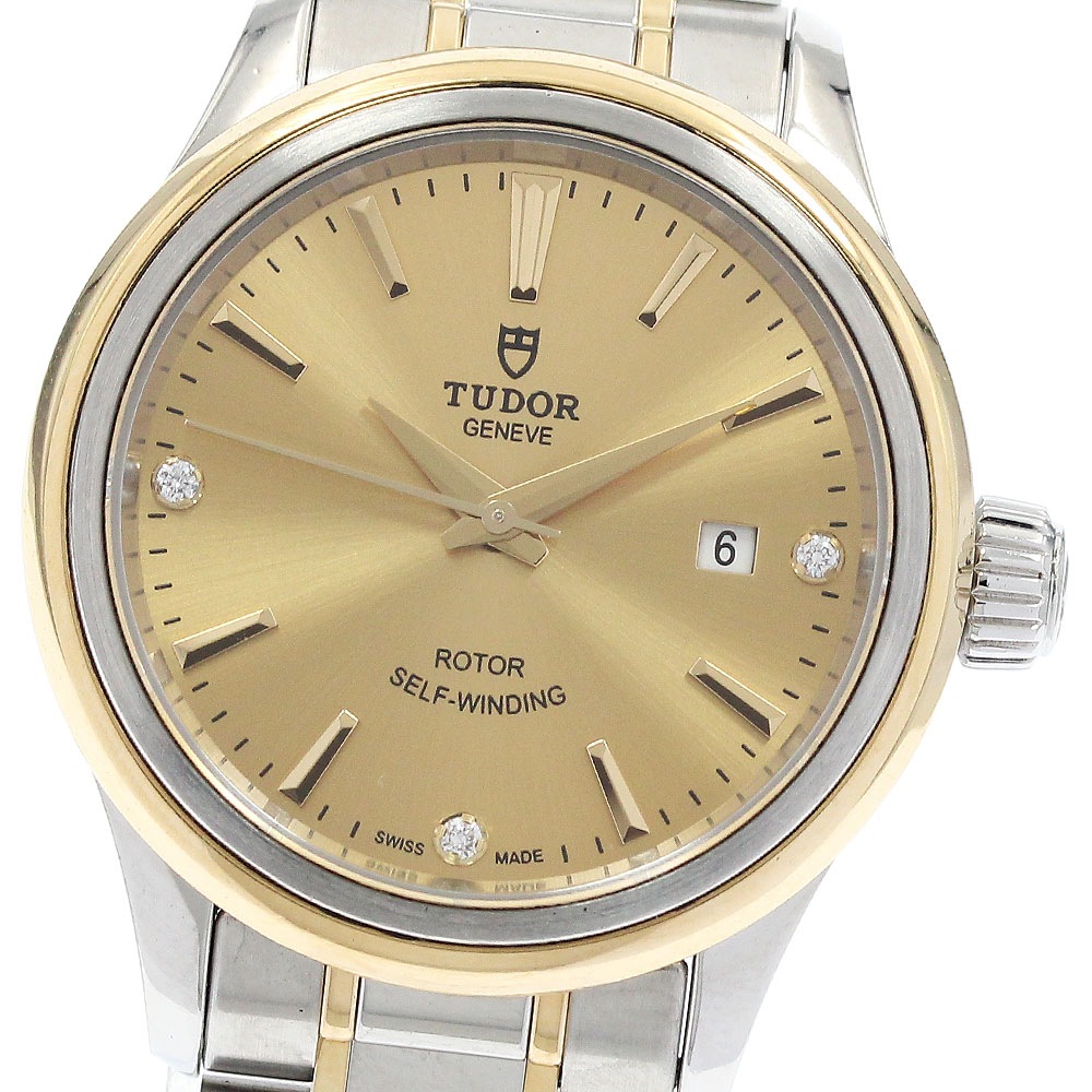 チュードル TUDOR 12103 スタイル デイト 3Pダイヤ 自動巻き レディース _931008【中古】