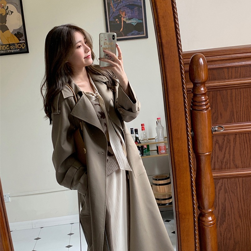 トレンチコート ジャケット コート アウター ウインドブレーカー レディース ミドル丈 ５カラー a2937