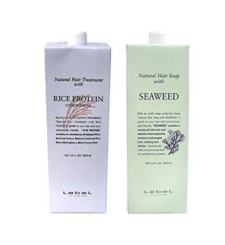 【定番セット】 ルベル（LebeL） ナチュラルヘアソープ ウィズ SW (シーウィード 1600ml)＆ ナチュラルヘアトリートメント ウィズ RP （ライスプロテイン 1600g）