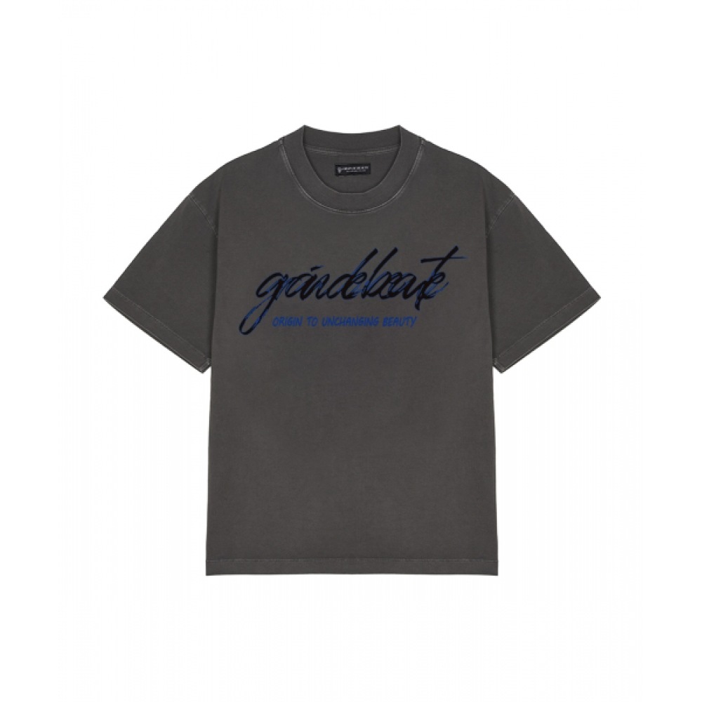 グレインドボーテ起毛ピグメントTシャツ [チャコール]