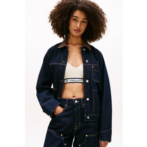 女性用オーバーサイズ デニム チョア ジャケット T32G0NJC11TWT1 TOMMY JEANS