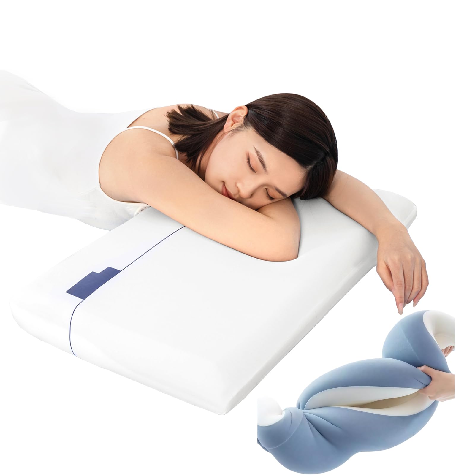 DEULUKO低反発枕 まくら pillow 横向き寝 仰向け寝 うつ伏せを徹底サポート ぐっすり深い眠り 朝スッキリ目覚める 首肩ラクラク 圧力分散 通気性冷感 快眠枕 安眠枕 寝心地アップ 寝返り