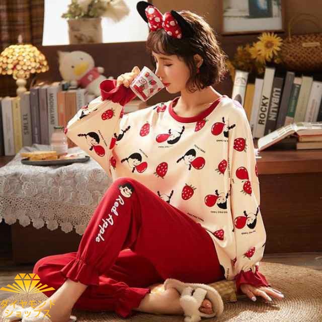 パジャマ レディース 春夏 ルームウェア モコモコ 長袖 パジャマ フランネル クリスマスプレゼント 暖かい 上下セット 可愛い 厚手部屋着 寝巻き ギフト