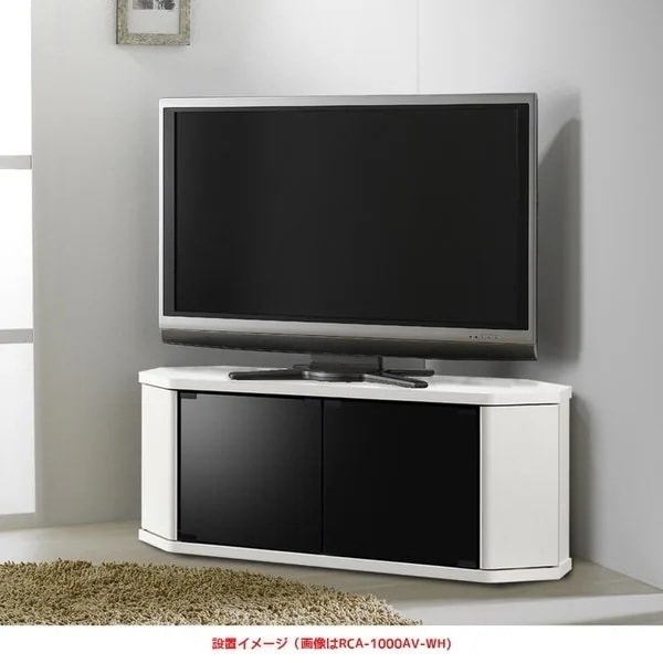 テレビ台 ローボード ラック 棚 コーナー キャスター おしゃれ シンプルモダン 白 ガラス 幅100cm ホワイト