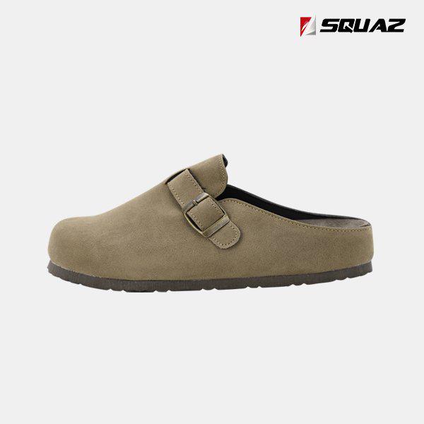 女性用ミュールスリッパ スエードレザー 厚底靴 SSS693