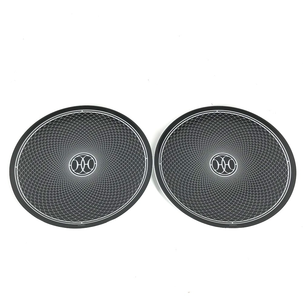 お皿 H DECO エイチデコ 2枚 セット ペア アッシュデコ プレート テーブルウェア 陶器 ブラック