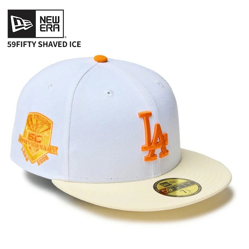ニューエラ メンズ キャップ 帽子 レディース NEW ERA 59FIFTY Shaved Ice ロサンゼルス・ドジャース ホワイト/クロームホワイト かき氷モチーフ 14388827