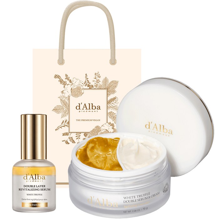 ホワイトトリュフ ダブルレイヤーリバイタライジングセラム30ml + ダブルセラム&クリーム70g + ギフトバッグ