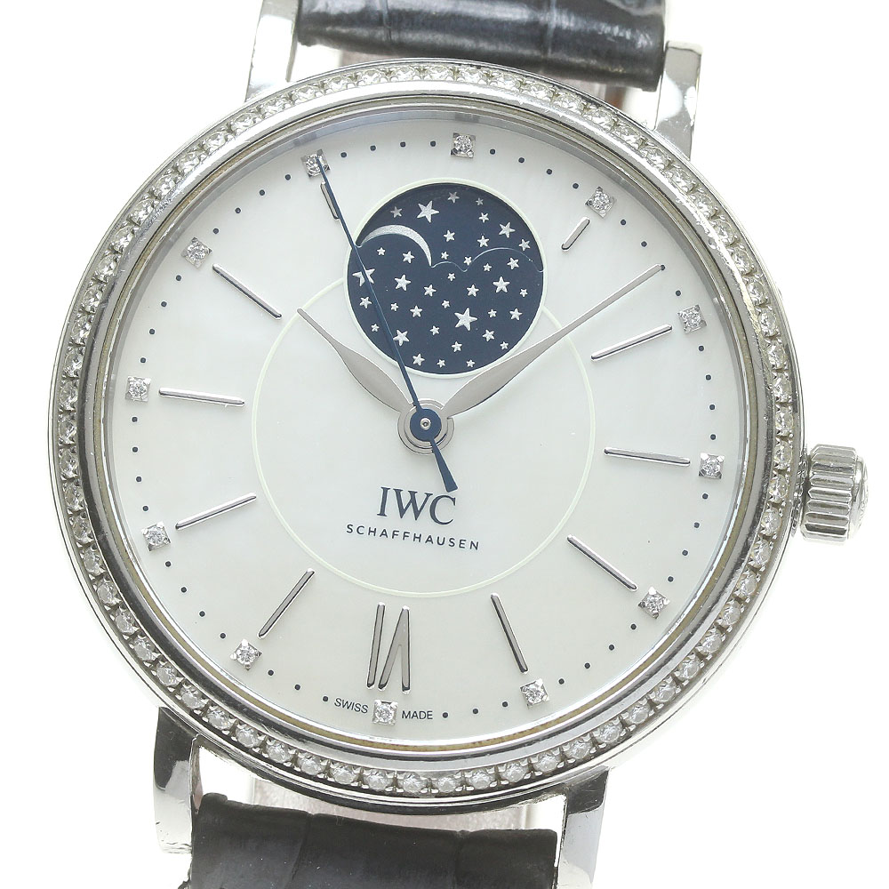 IWC IWC SCHAFFHAUSEN IW459001 ポートフィノ オートマティック 37 12Pダイヤ 自動巻き ボーイズ _845682【中古】