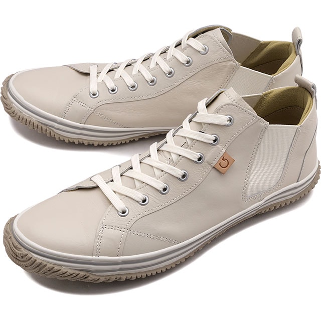 スピングル スニーカー サイドゴア [SP442-03] SP-442 メンズ・レディース 日本製 カンガルーレザー Ivory アイボリー 正規取扱店