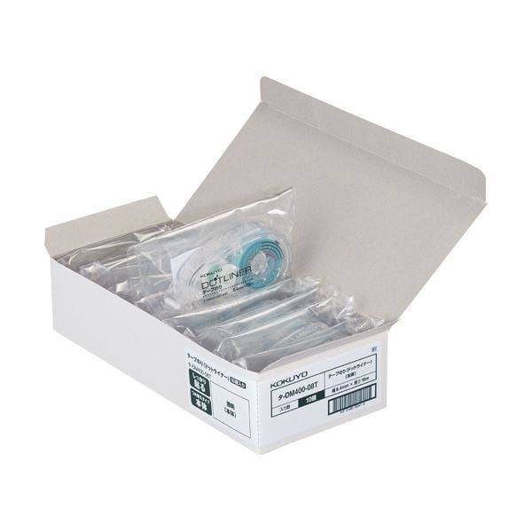 （まとめ） コクヨ テープのり ドットライナーしっかり貼るタイプ（透明） つめ替え用 8.4mm×16m タ-D400-08T 1セット（10個） (×3セット) 8,144円