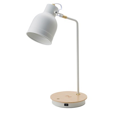 イシグロ テーブルタッチセンサーランプ ワイヤレス充電機能付き ホワイト I-20930