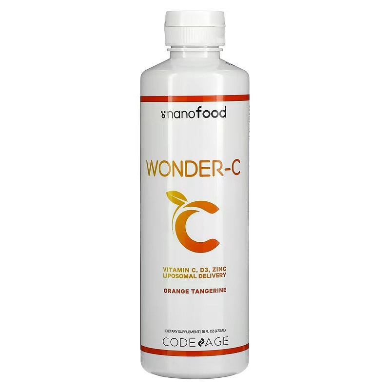 Codeage　Wonder-C（ワンダー - C）リポソームデリバリーオレンジタンジェリン473ml（16液量オンス）