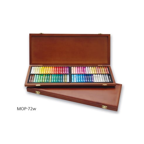 オイルパステルMOP 72Colors :: 洗練された柔らかい高級顔料を使用し肌触りがよく耐光