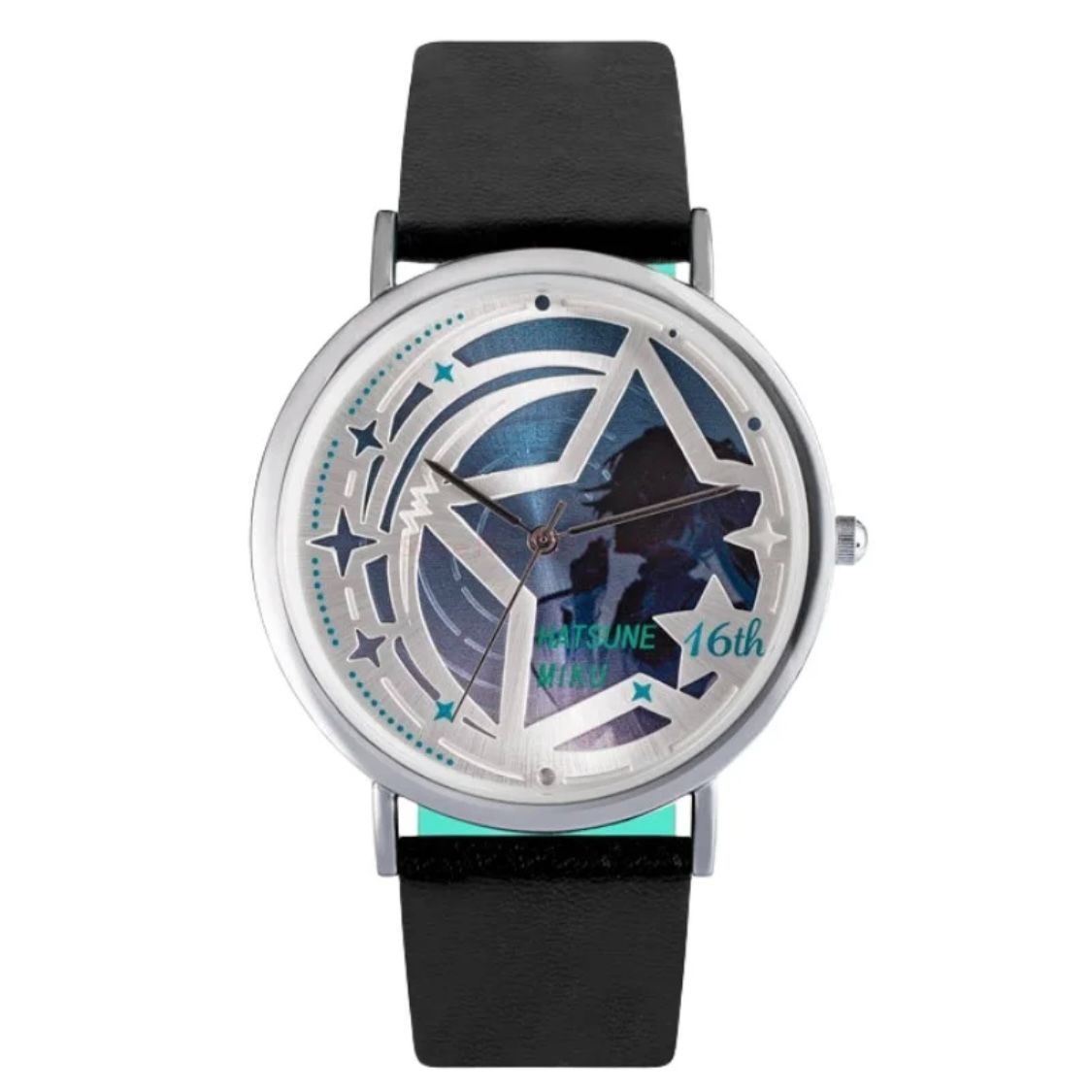 初音ミク クオーツ 腕時計 16周年記念 ブラック 正規品 日本未発売 海外限定 ボーカロイド 防水 軽量 多機能 おしゃれ シンプル 人気 アニメ キャラクター グッズ