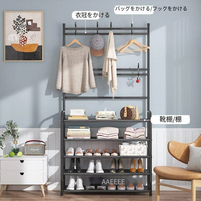 簡易着地フード棚 靴棚 家庭用靴帽子棚 寝室リビングハンガー ハンガーラック ハンガーラック 収納 シューズラック 収納ラック 収納棚