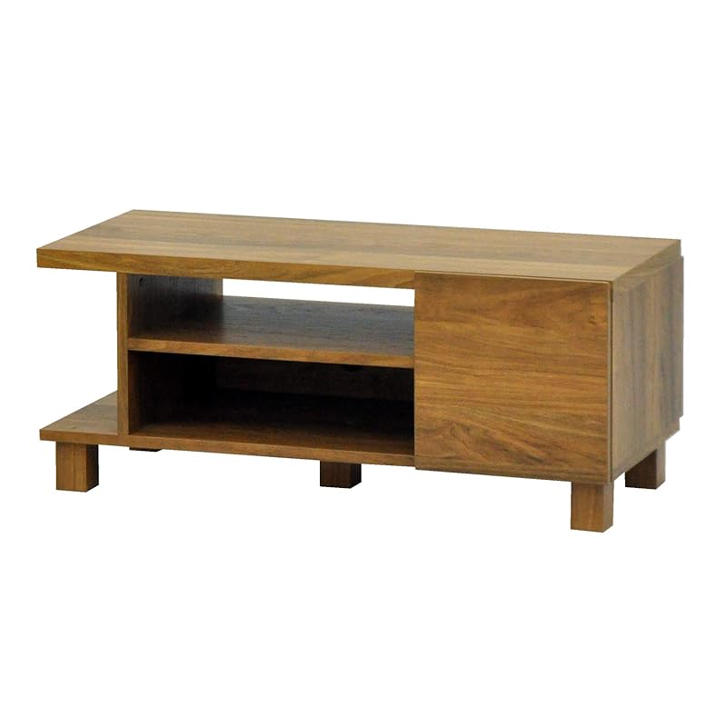 即納：エイアイテック(AITECH) ロスタ テレビボード90 幅90cm ブラウン LST-4090TB BR